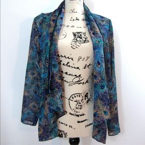 Peacock Print Kimino/cardigan